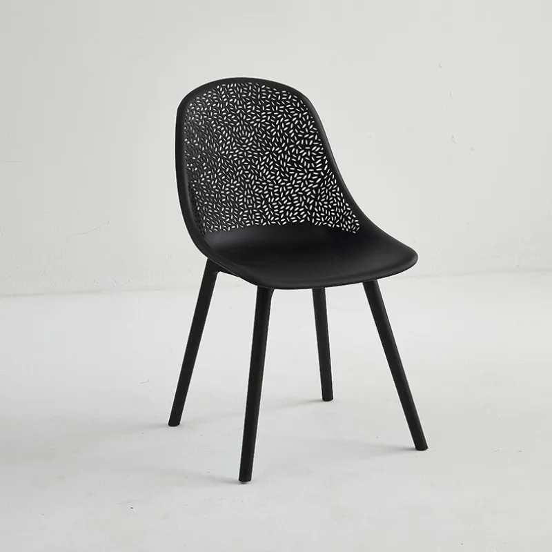 FOR Balcony Hollow-out Outdoor Backrest Chair, Thickened Adult Dining Chair, Can Be Stacked for Plastic Dining Chairs
