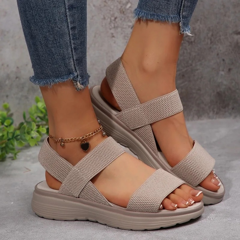

2026 Summer Brand Designer Fashion New Lightweight Non-slip Women's Casual Sandals Sexy Open Toe Low-cut Women's Flat Shoes