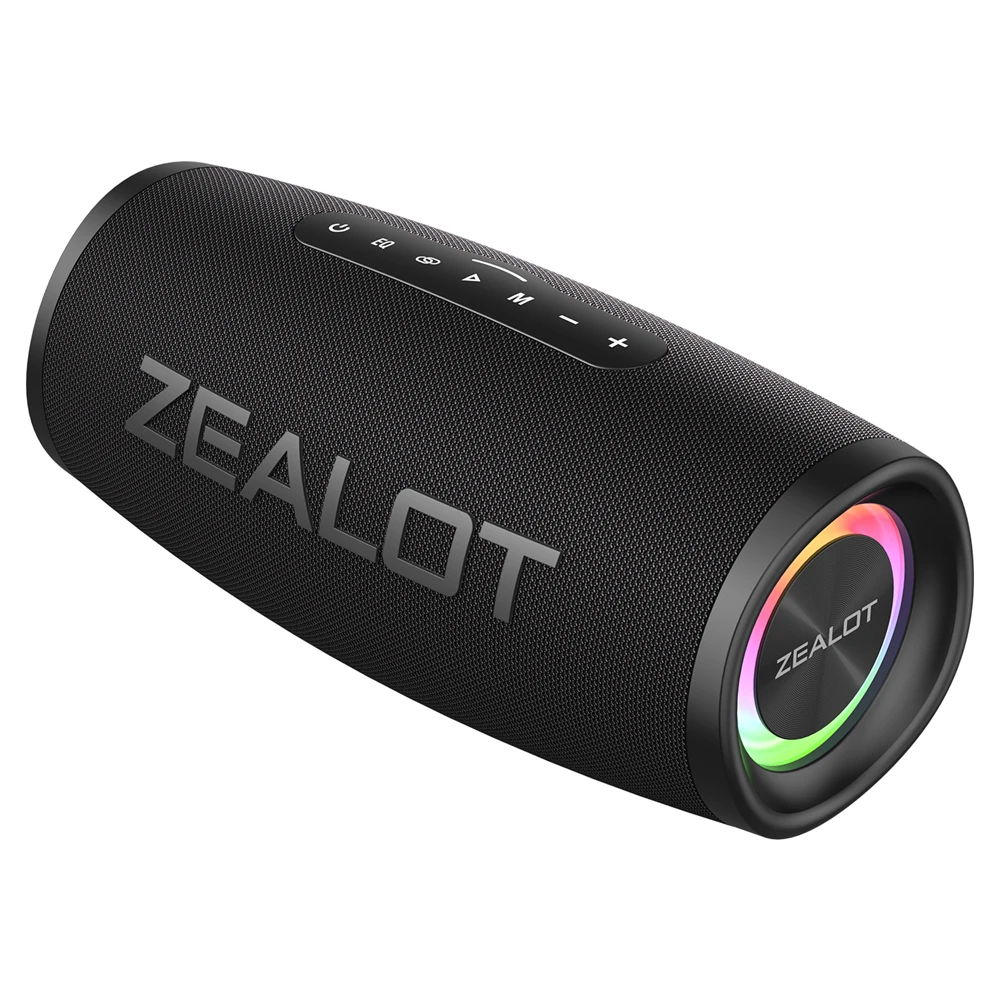 ZEALOT Bluetooth S56 40W IPX6防水 ZEALOT-S56 40W Portable Speakers Bass Subwoofer Wireless IPX6