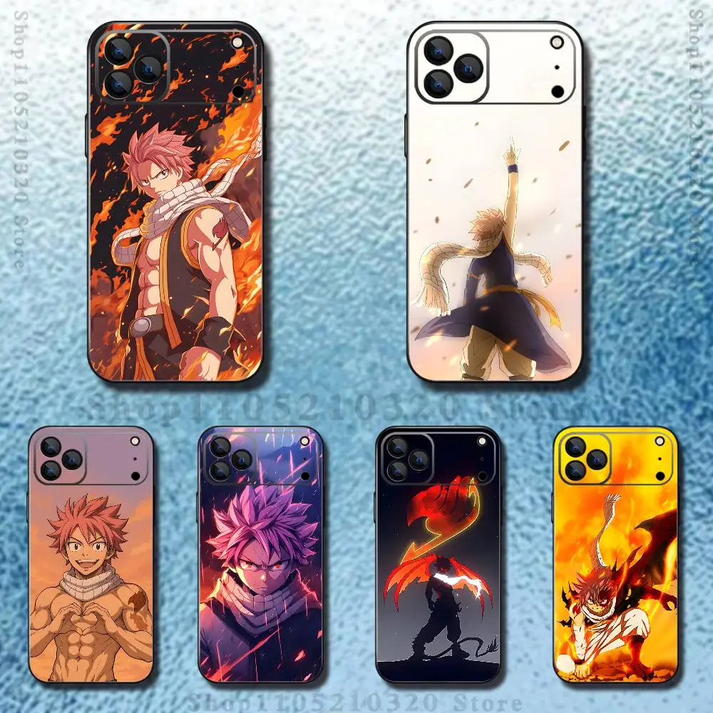 

Fairy Tail N-Natsu Phone Case For iPhone 17,16,15,14,13,12,11 ,Pro Max,XS,X,XR,SE,Mini,8,7,Soft Silicone Black Cover
