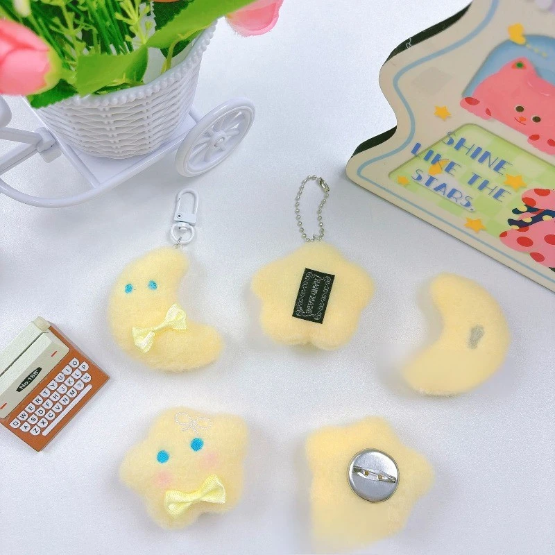 激安セール DIY 可愛いぬいぐるみ 月 星 ペンダント キーホルダー スマホストラップ バッグ飾り ペンダント  オリジナルアクセサリー ヘア飾り
