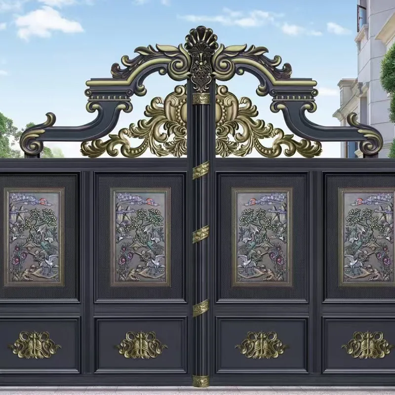 Customization New Style Aluminium Modern Gate House Main Gate Designs Iron Pipe Gate Designs for Home