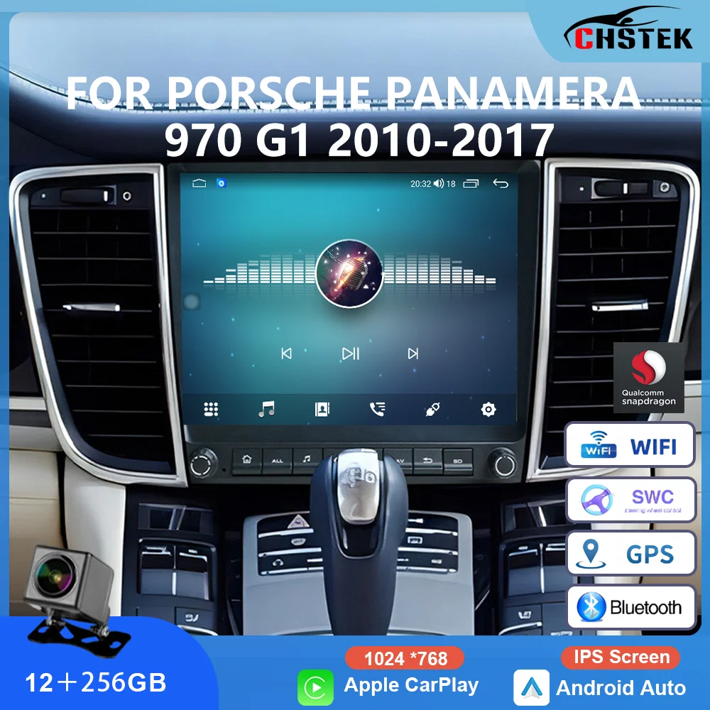 CHSTEK Android 13 Head Unit for Porsche Panamera 970 2010 2011 2012 2013 2014 2015-2017 Wireless CarPlay GPS Navigation 4G WiFi