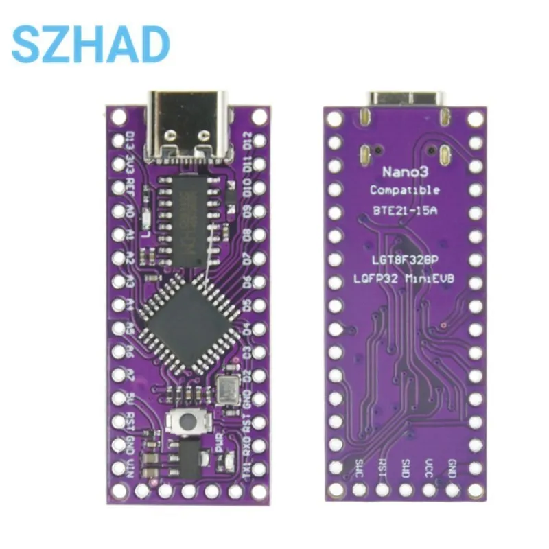 LGT8F328P-LQFP32 MiniEVB TYPE-C MICRO USB Compatible With ATMEGA328 Nano V3.0 LGT8F328P CH9340C / HT42B534-1 SOP16 For Arduino