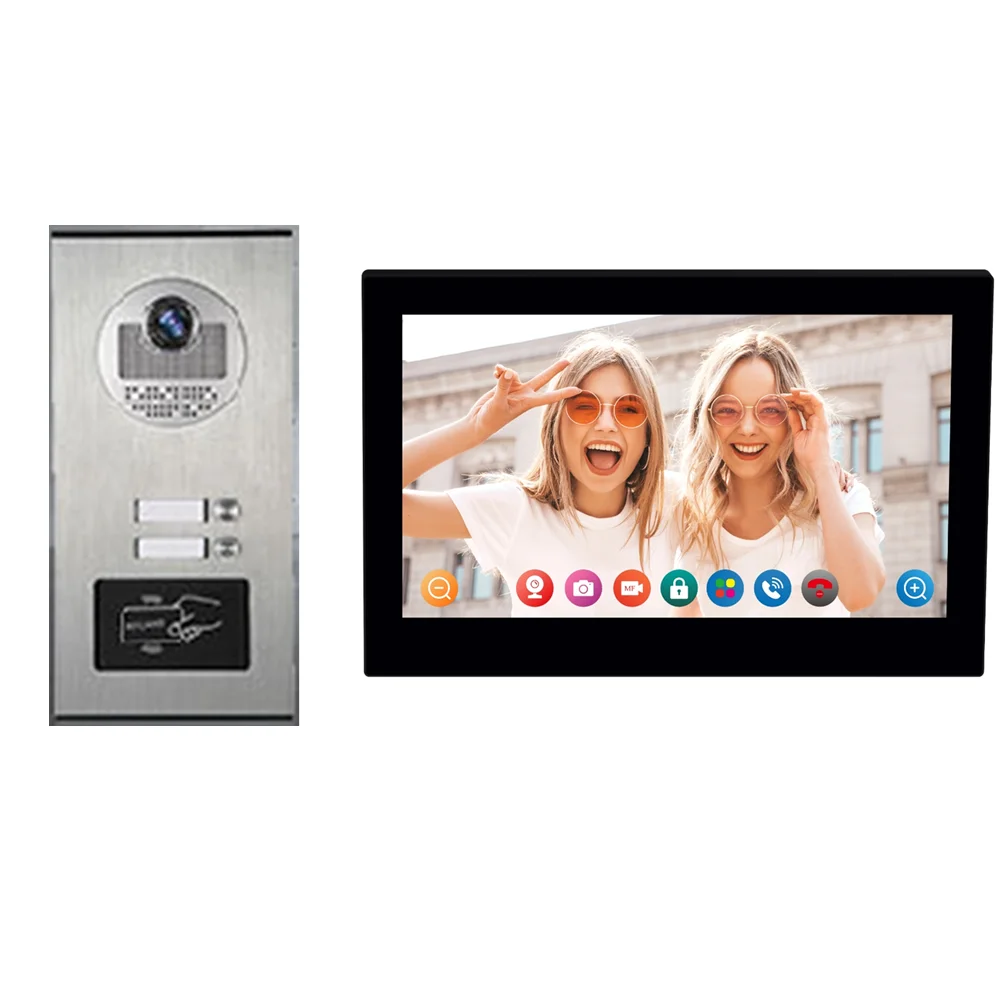 

7-дюймовый IPS-экран, 2 МП, 1080P, приложение Tuya, проводной IP, Wi-Fi, дверной звонок, видеодомофон, домофон, визуальный дверной просмотрщик