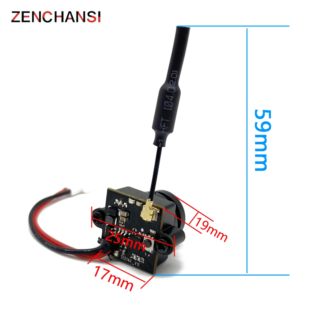 RXCRC 5.8G FPV 48CH 25mW Transmitter VTX-CAM with 1000TVL 180 degree AIO Camera for RC indoor FPV Racing Drone Parts