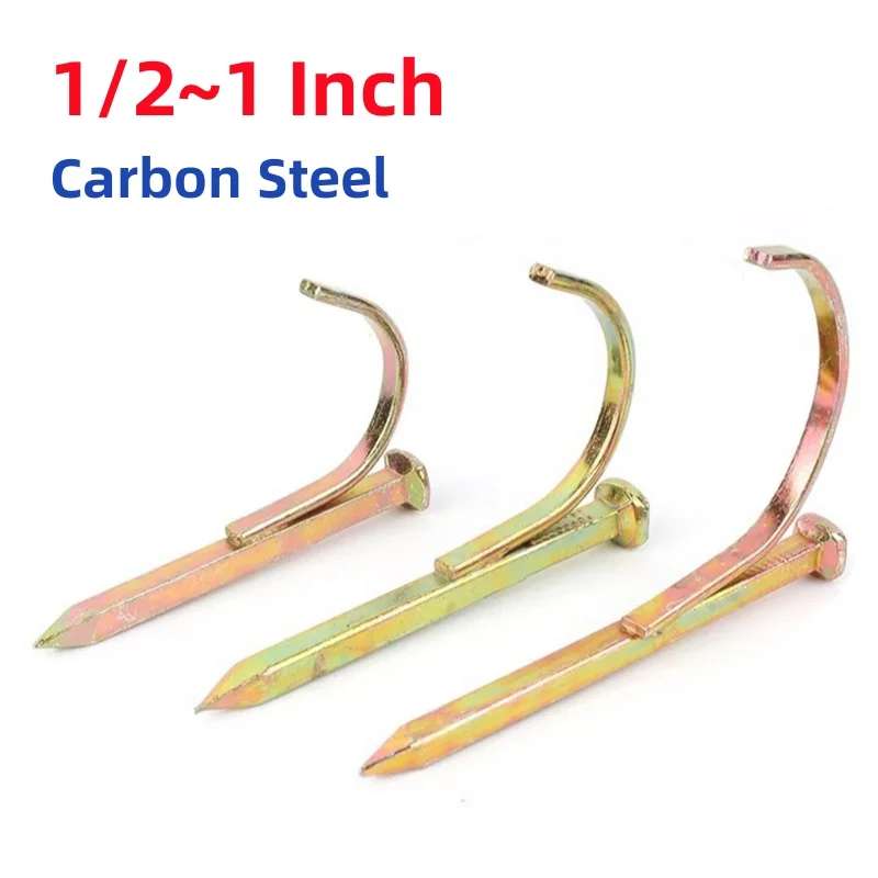 

Color Zinc Carbon Steel Hose Support Hooks Water Pipe Fixed Nails Bracket For Hanging Pipes Mounting Clips