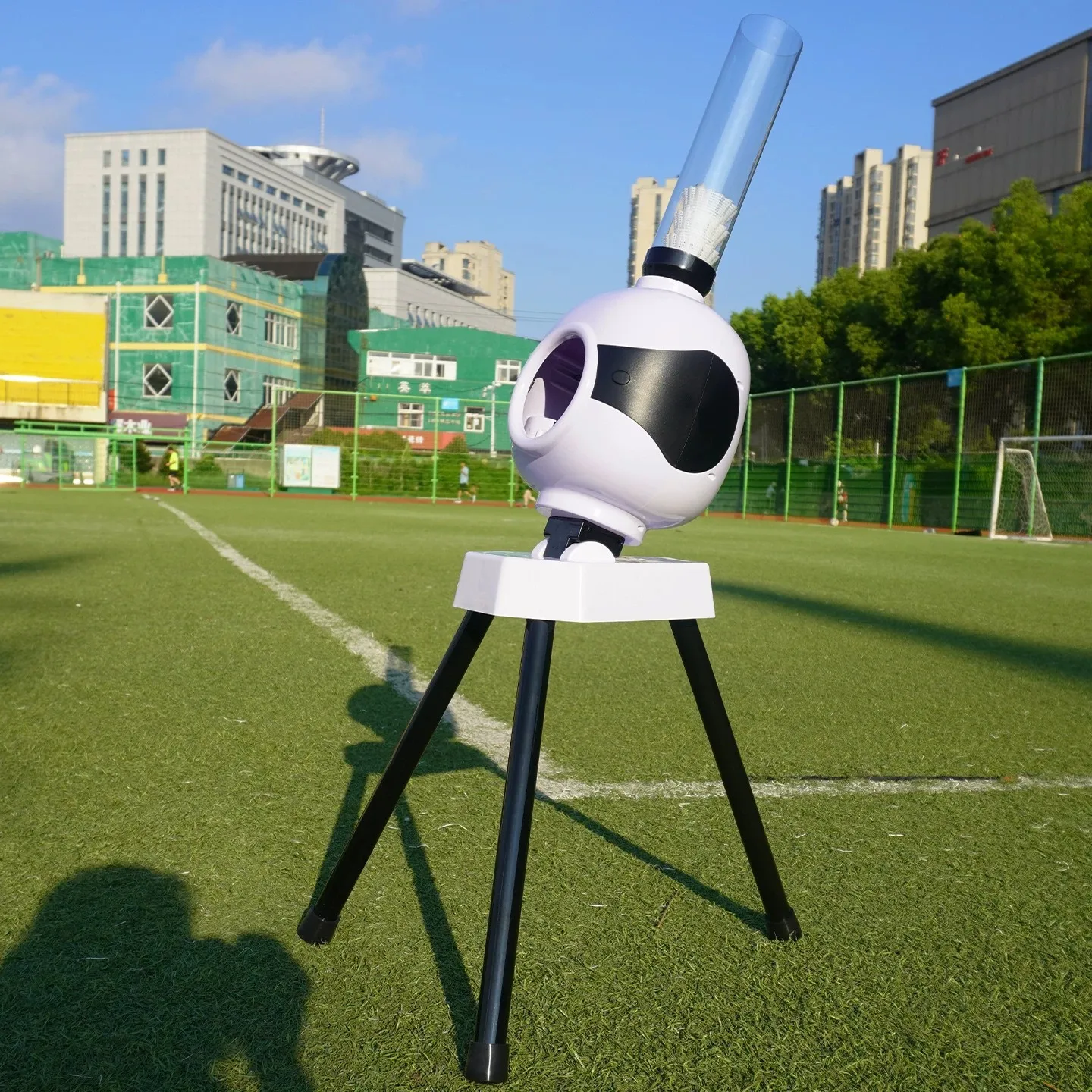 Badminton Automatic Serve Machine Home Single Exerciser Indoor Self-Playing Children Plastic Material Sports Training