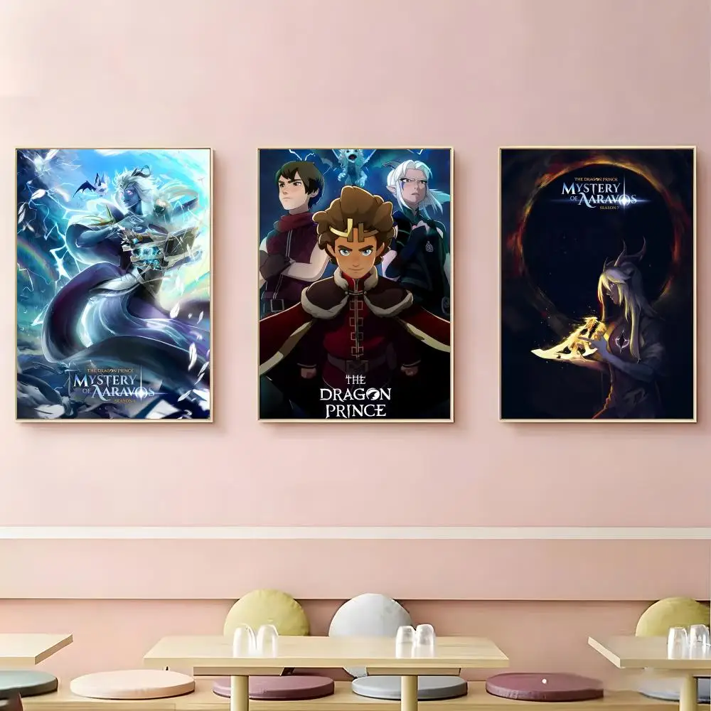 Cartoon The Dragon Prince Poster HD Self-Adhesive Waterproof Wall Art Easy to Apply Multi-Scene Decor