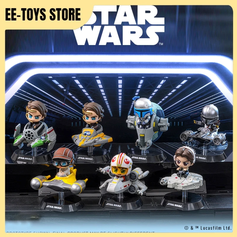 

Star Wars Figure Cosbi Rider Bobble-Head Second Blind Box Toy Cute Mini Figures Vehicle Q Version Figurine Model Room Decor Gift