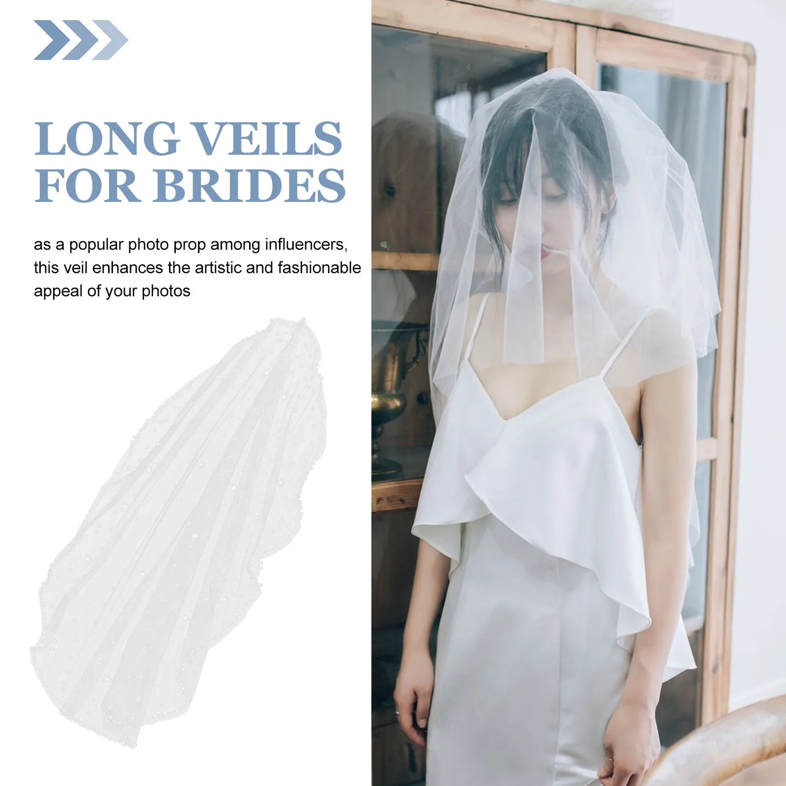 لؤلؤة العروس قصيرة الحجاب الزفاف الأبيض للنساء الزفاف الوجه الحجاب الكورية نمط الدانتيل قفص العصافير مشط حفلة موسيقية صور الدعامة #3