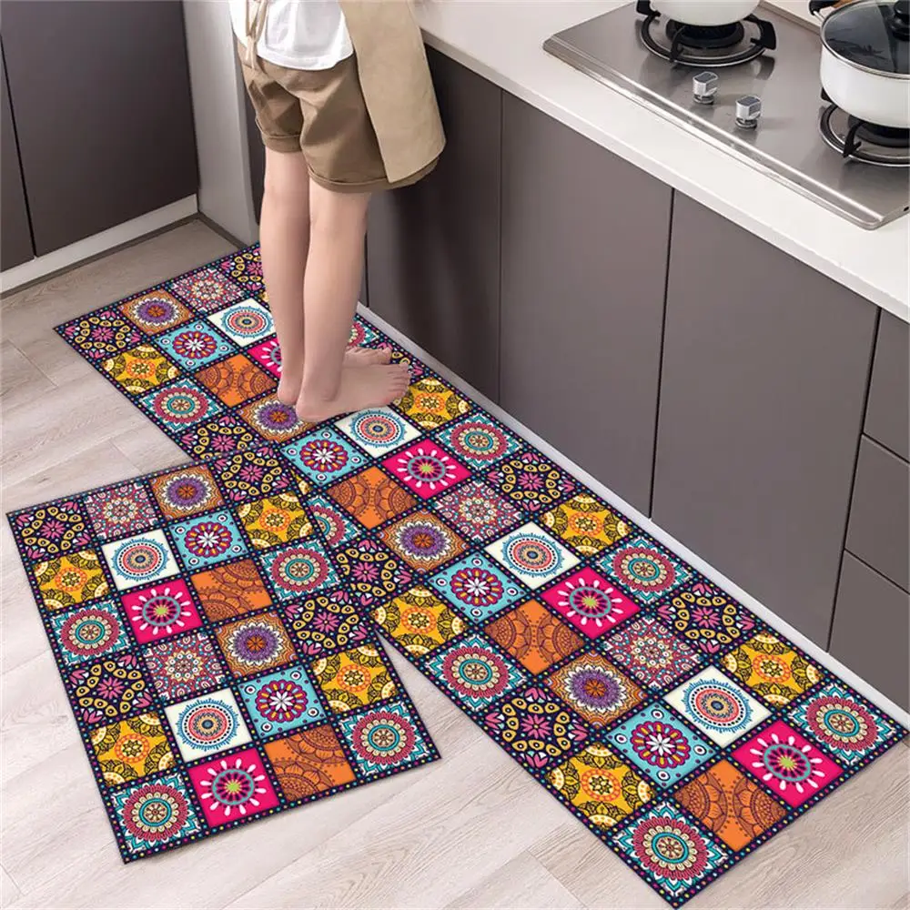 Tapis de cuisine pour sol, chambre à coucher, salon, longue zone de chevet, doux et lavable, antidérapant, paillasson d'entrée de salle de bain