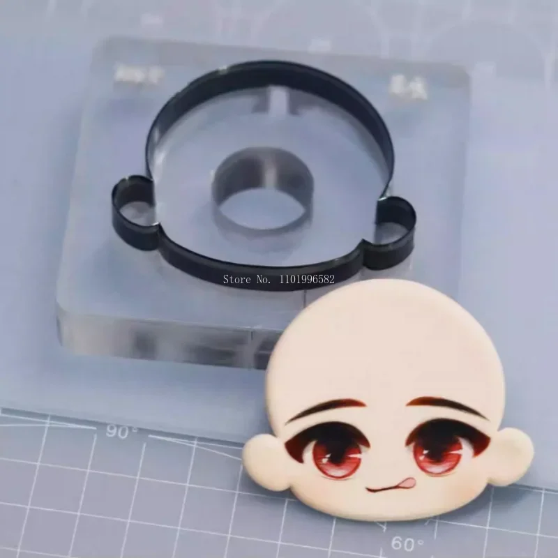 Ultra Light Clay Q Version Cartoon Doll Face Shape Cutting Mold DIY Polymer Clay Cartoon Character Hair Beast Ears Cutting Mold