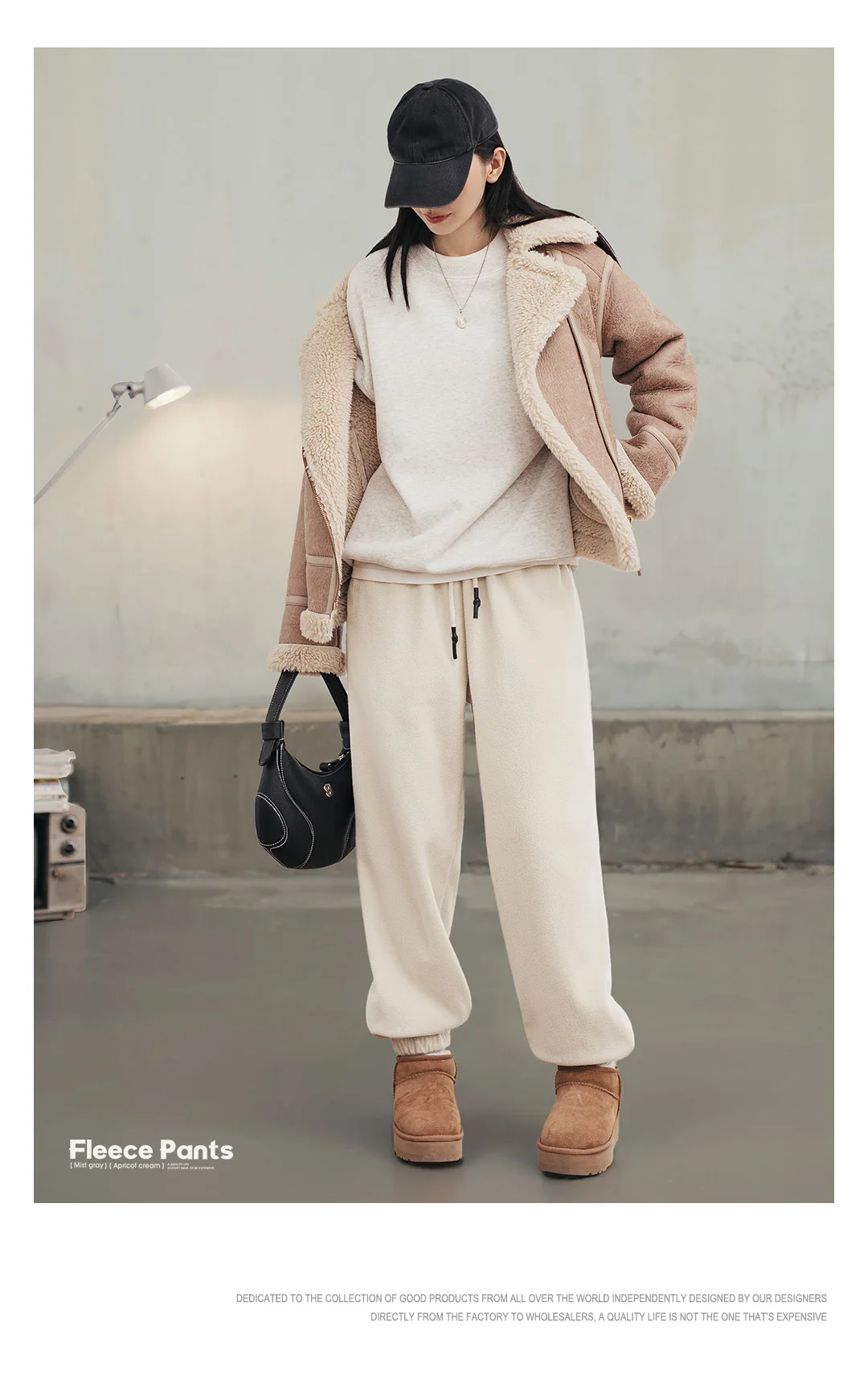 Maden Women’s Winter Fleece Jogger Pants Warm Thick Cozy Sweatpants Loose Fit Casual Outdoor Trousers
