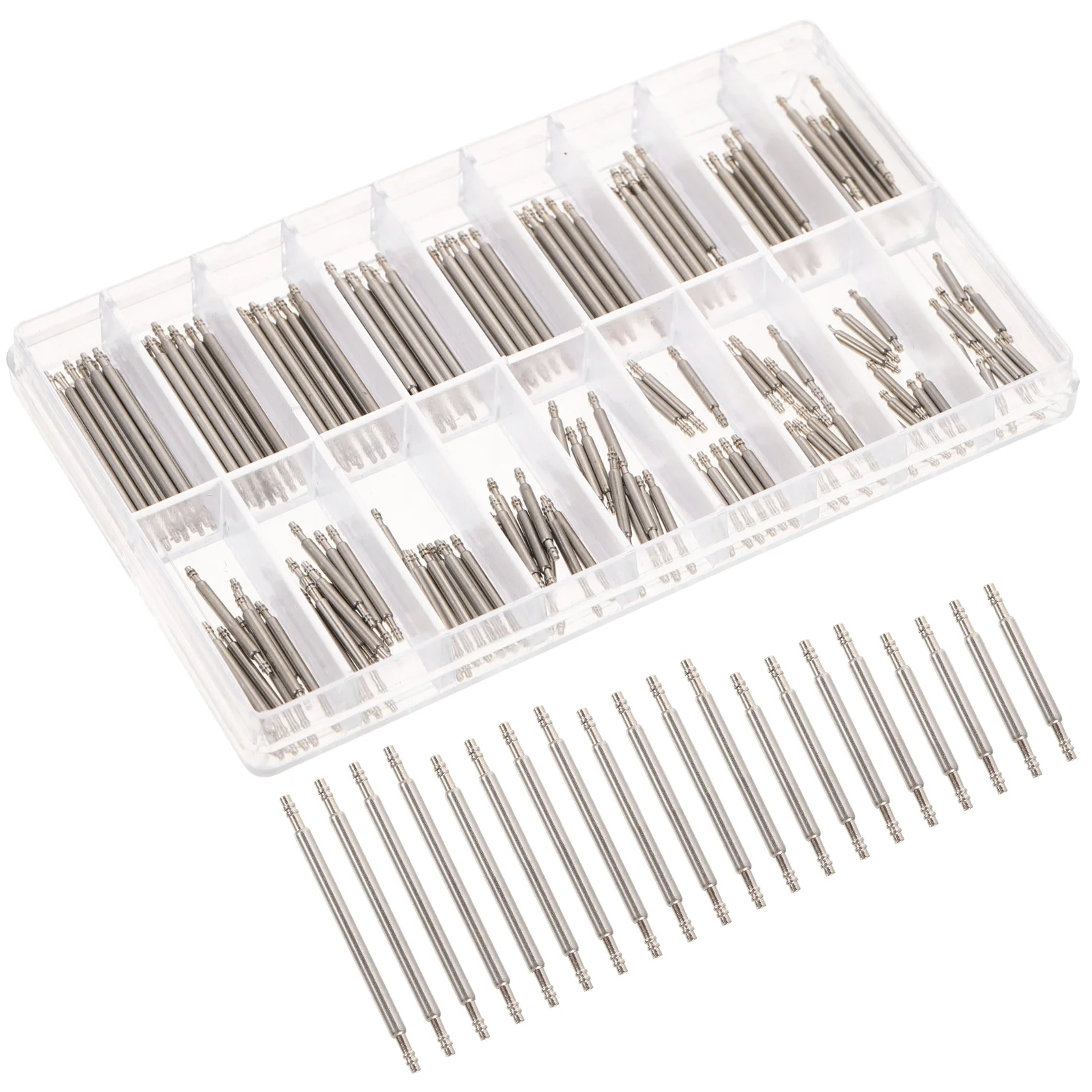 

180 Pcs Watch Strap Spring Needle Band Repair Kit Tubes Pins Tool Adjustment Replacement Tools Parts