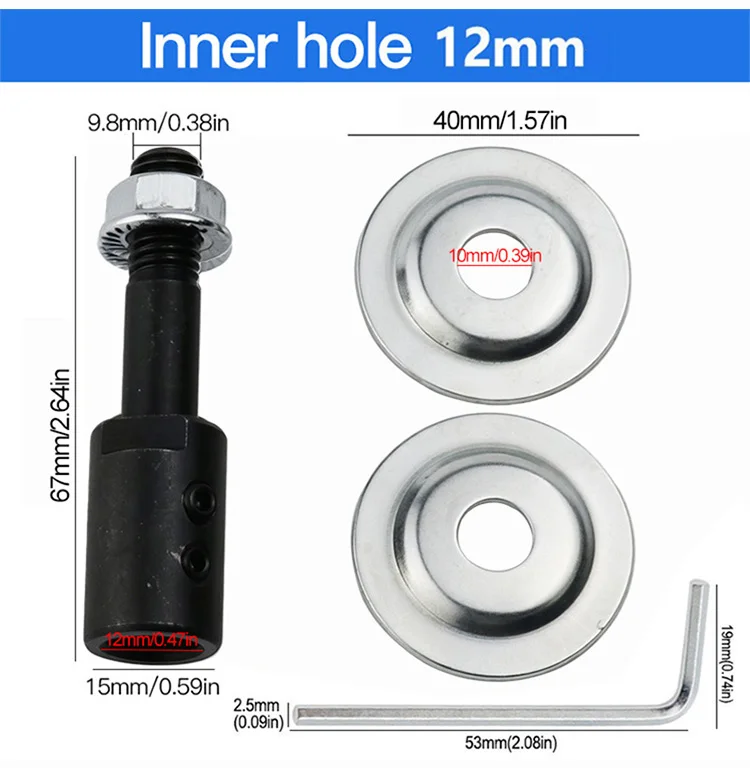 10 mm Spindeladapter zum Schleifen und Polieren, 5 mm/6 mm/8 mm/10 mm/12 mm/14 mm/16 mm Schaftmotor, Tischschleifer – Detail 10