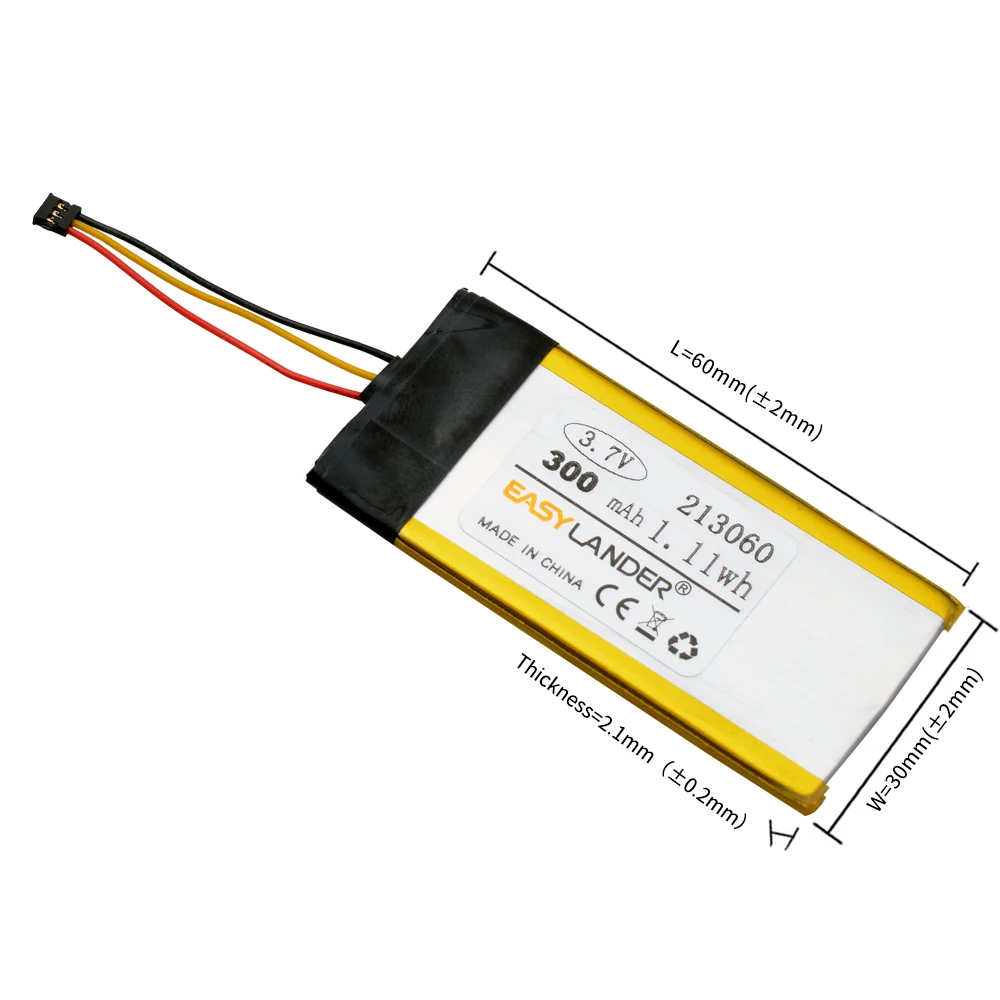 213060 203060 CA213060PACK 3.7V 300mAh Rechargeable Lithium Li-ion Polymer Battery 203065