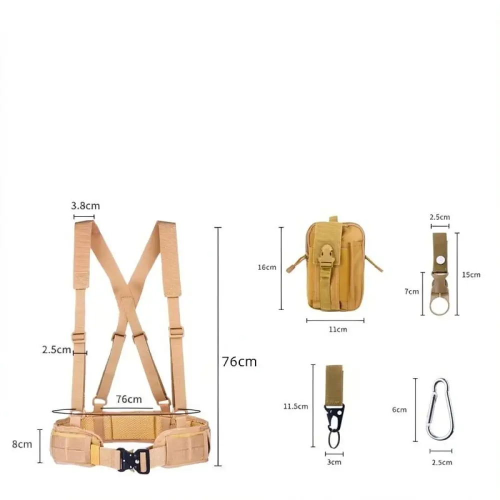 Tactical Waist Belt Molle Compatible Modular Padded Support Harness Durable Combat Equipment For Outdoor Hunting Training