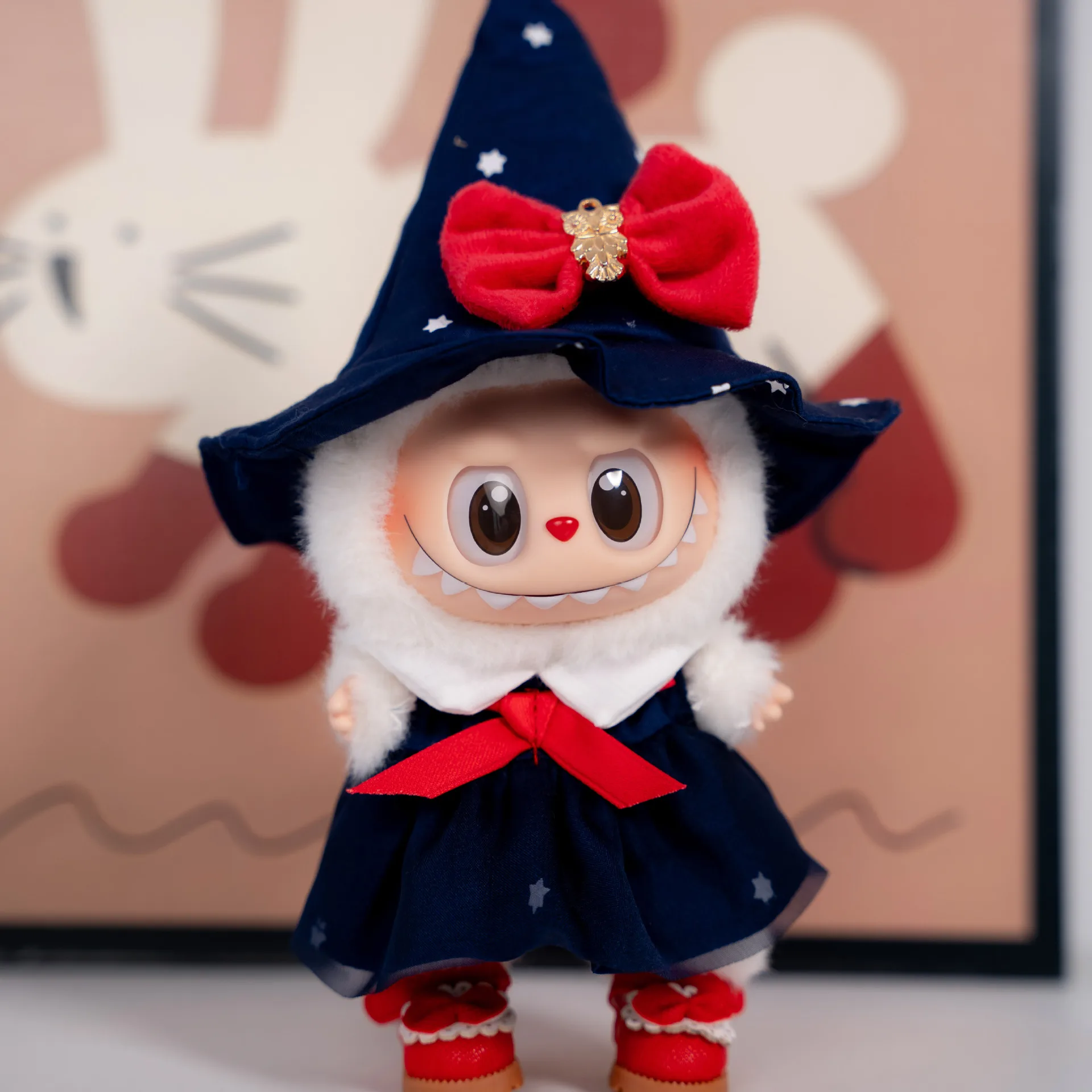 Kolekcja kostiumów Labubu na Halloween i Boże Narodzenie dla lalek 1. i 3. generacji 15/17 cm, czarownica, dynia, bałwan