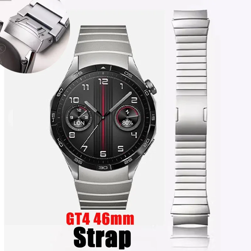 Stainless Steel Gt4 Strap for Huawei Watch GT4 46mm, 22mm No Gaps Watchband for Huawei GT 4 46mm Quick Release Wristband