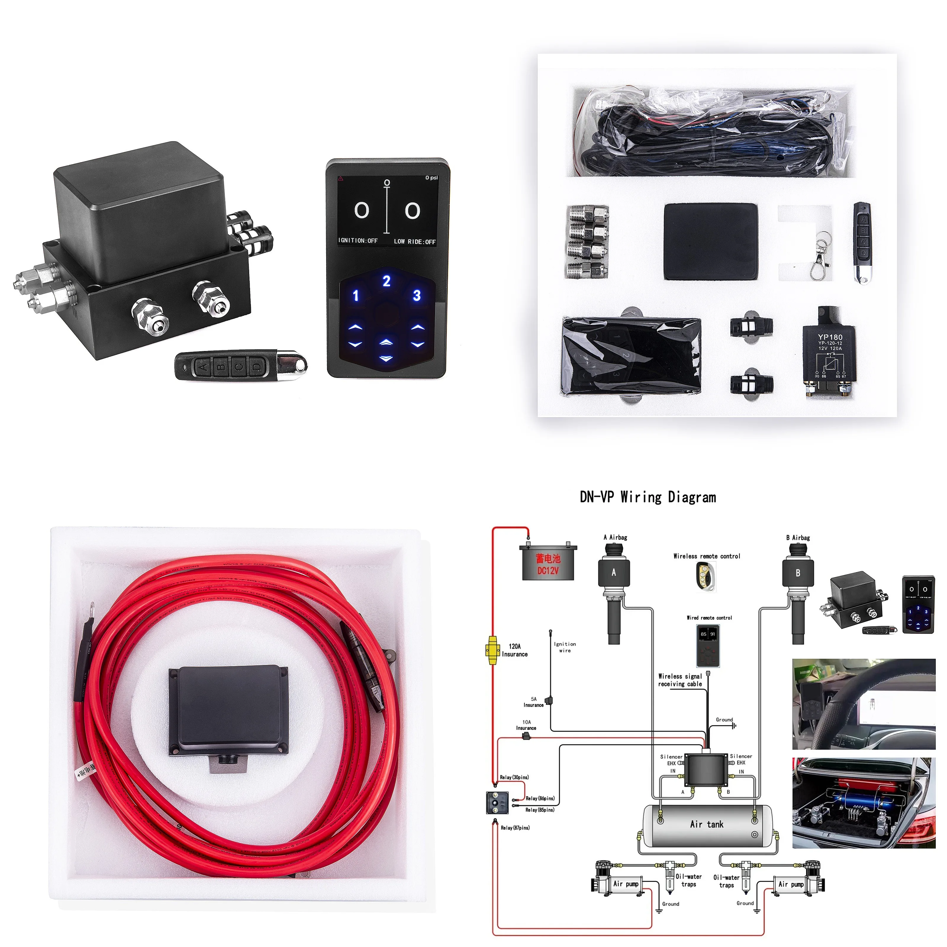 Top Class Air Suspension Electronic Control Unit 3-Segment Memory 2Way System Non-Bluetooth