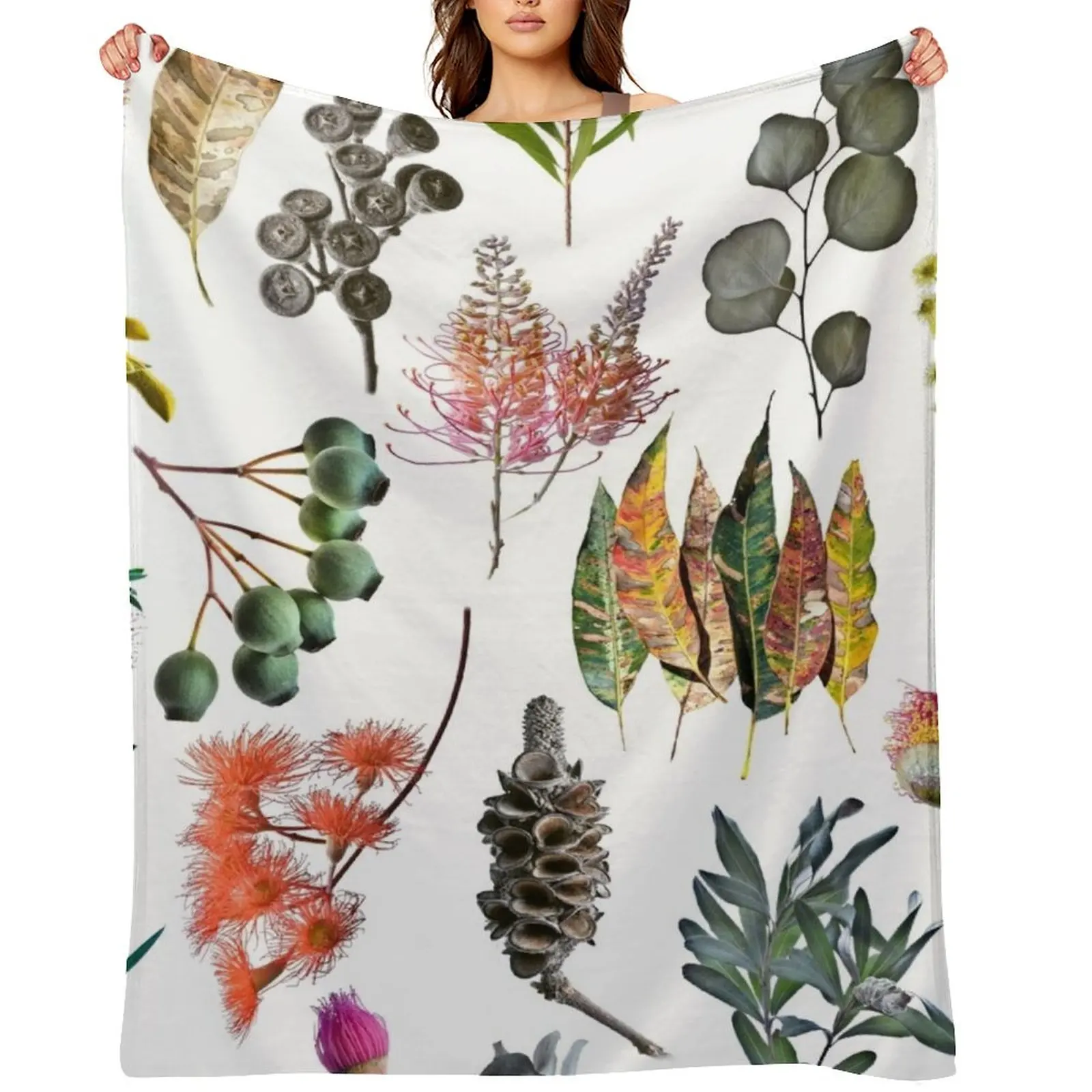 

Australian Nature Collage 2 Throw Blanket Soft Sofas Flannel Fabric Large Blankets