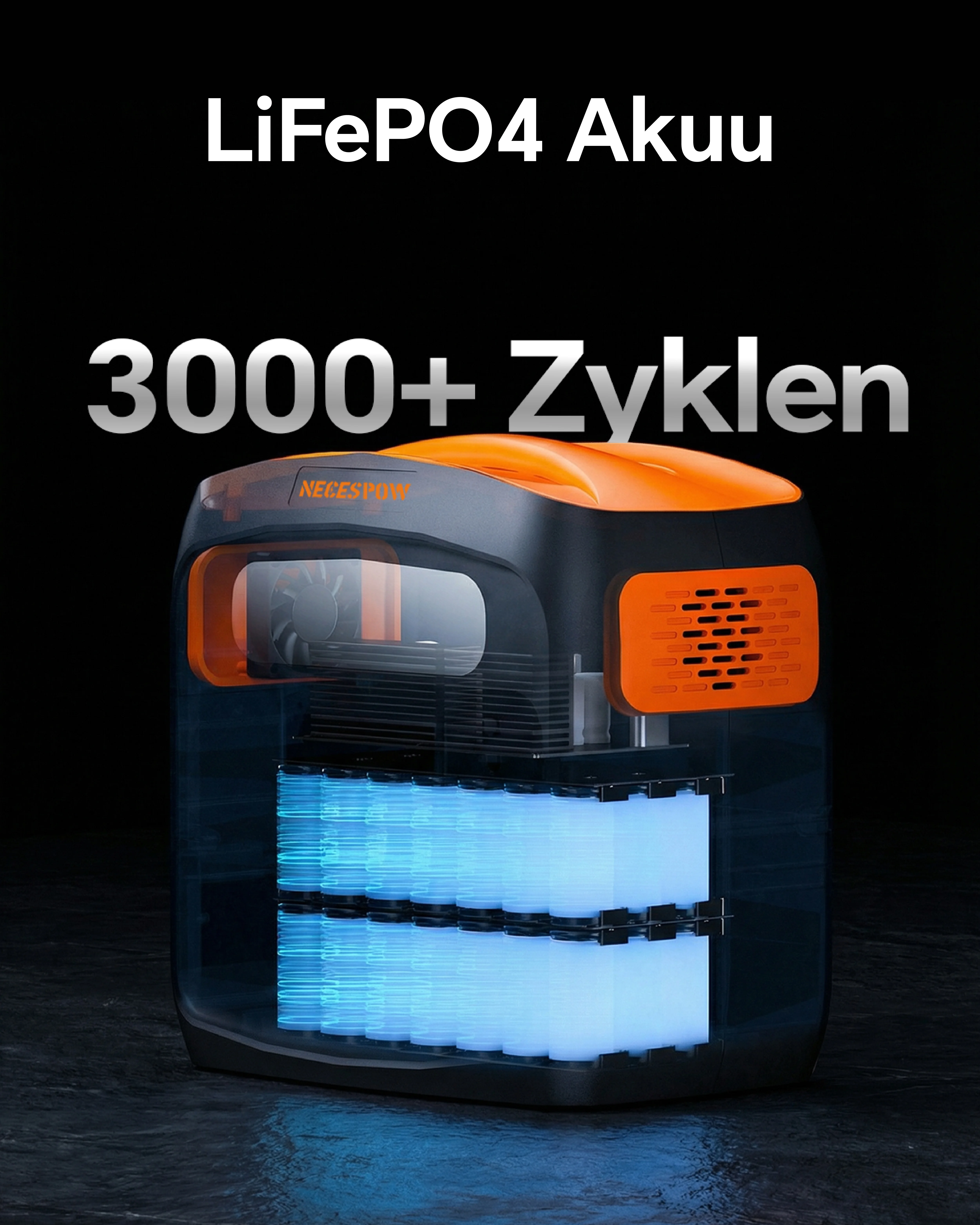 Necespow Estación de energía portátil 1800W – Batería LiFePO4 1024Wh - imagen 4
