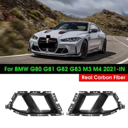 M3 M4 Real Dry Carbon Fiber Front Bumper Air Intake Cover Trim For Bmw G80 G81 G82 G83 Sedan Coupe Real Dry Carbon Fiber Canards