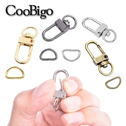 5set Metal Snap Lobster Clasp Hooks D Ring Buckle Keychain Handbag Strap Hardware Leather Bag Dog Collar DIY Craft Accessories