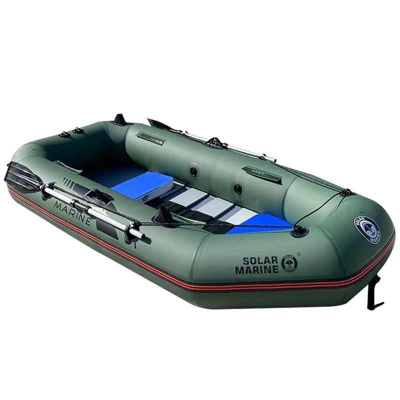 

3 Person PVC Inflatable Boat 2.6M Rowing Kayak With Paddles