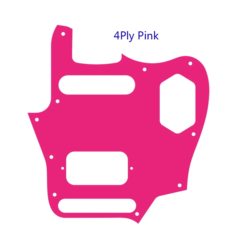 Pleroo Custom Guitar Parts - For US Jaguar SH Guitar Pickguard With Single And Humbucker Pickups Multi Color Choice
