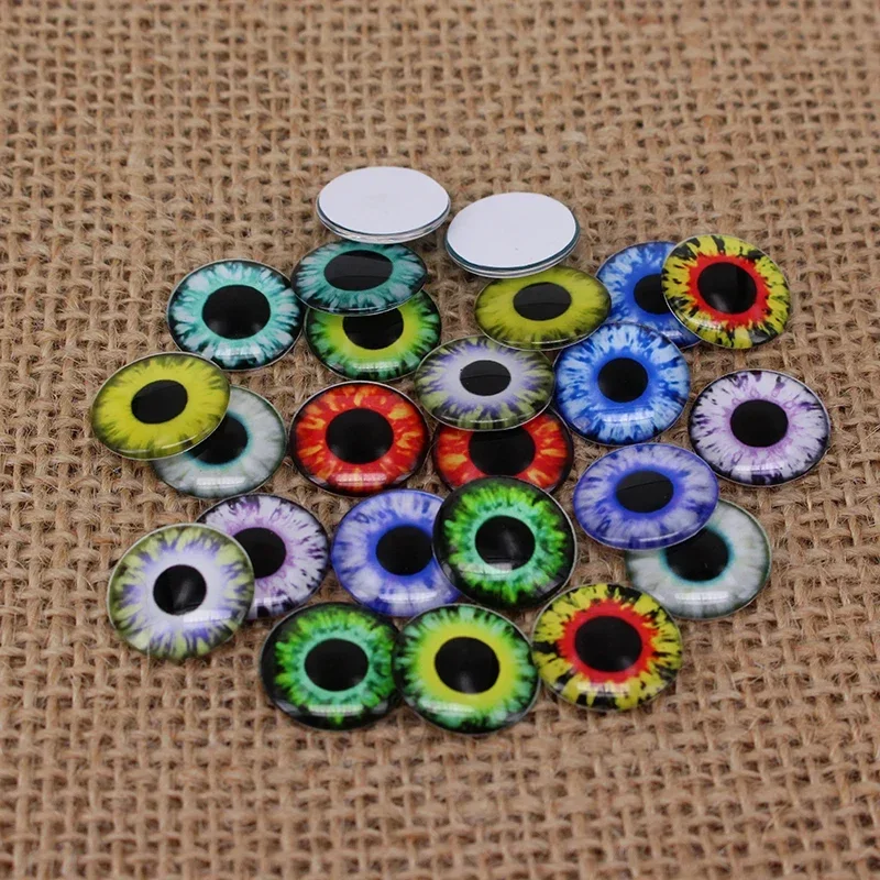 24pcs/lot Colorful Eye Pupil 14mm Glass Eye Chips for Blyth-doll DIY Making Findings BT102