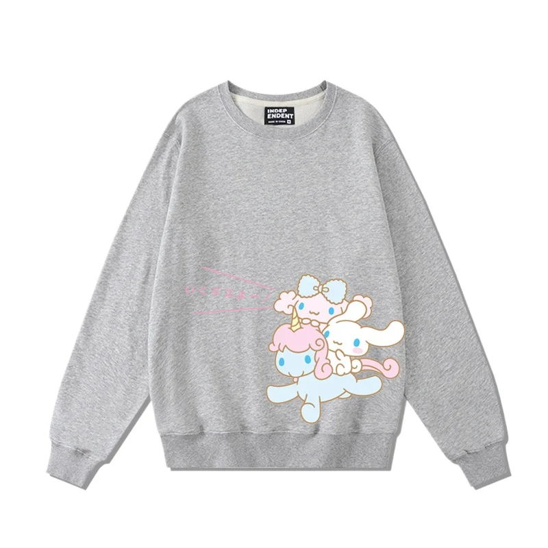 Kuromi women's hoodie loose fitting women's round neck top couple's casual hoodie Cinnamoroll couple fashion trend hoodie