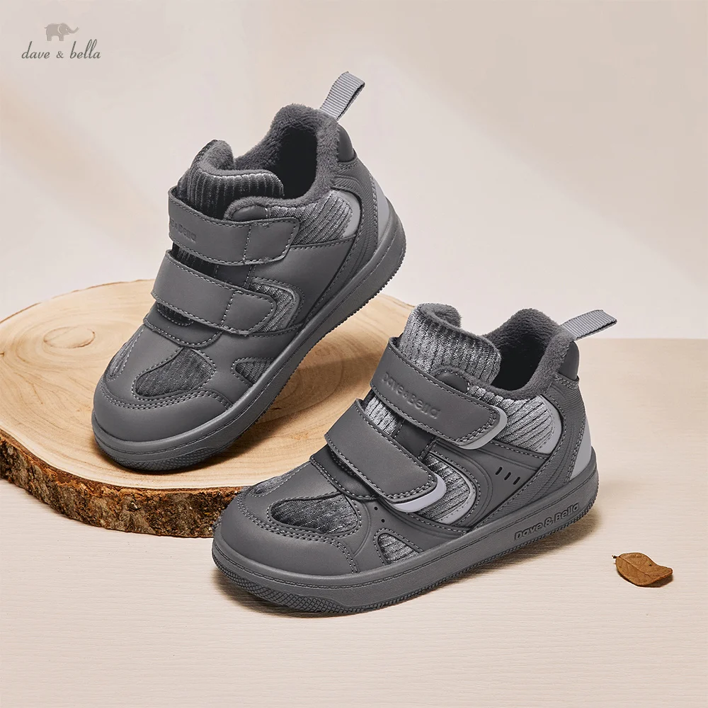 

Dave Bella Children Ankle Boots Winter Warm Soft Short Plush Sneakers Boys Non-slip Boots Outerwear Kids Casual Shoes DB4254750