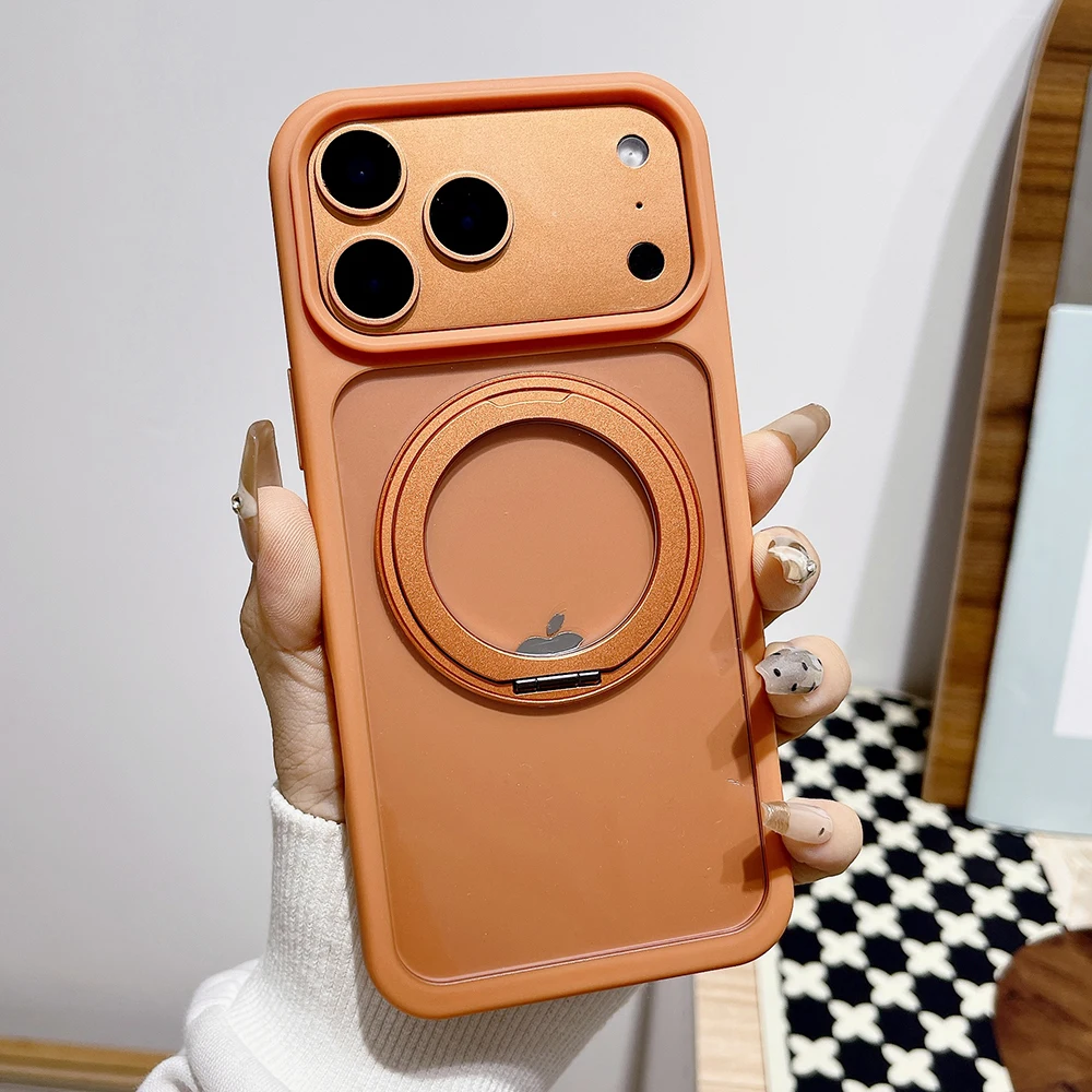 فاخر لـ Magsafe مع 360 ° حافظة هاتف بحامل معدني دوار لهاتف آيفون 17 17 برو آيفون 17 برو ماكس 17 برو ماكس غطاء ممتص للصدمات المغناطيسي #1