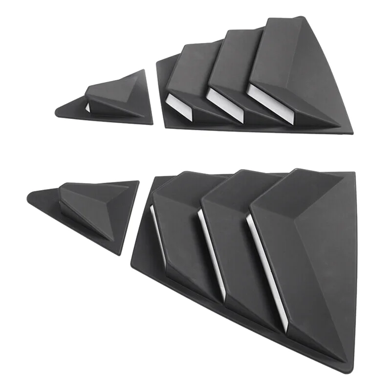 

High Quality 1 Piece Car Rear Side Vent Quarter Window Louver Shutter Cover Matte Black ABS For Toyota Corolla 2020-2023