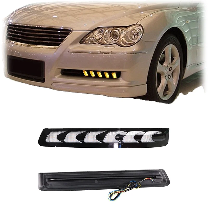 

Gobison LED Daytime Running Light Fog Lamp turn signal For Toyota MARK X REIZ 2004 2005 2006 2007 2008 2009 Fog Light