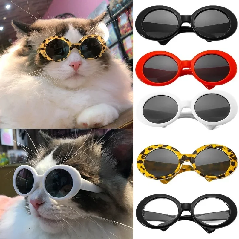 Cat Sunglasses Reflection Eye wear Cool Pet Products Round glasses For Small Dog Cat Pet Photos Props Supplies Accessories