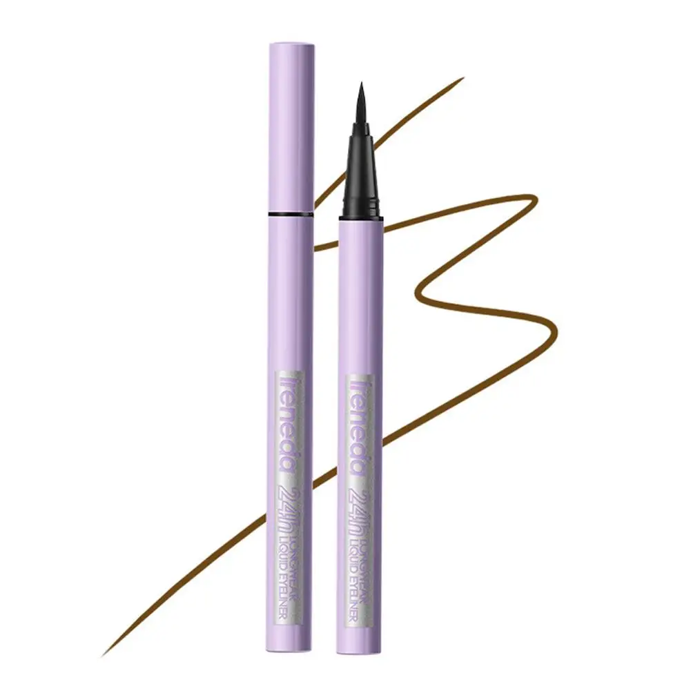 IRENEDA Waterproof Quick Dry Eyeliner 24h Long-lasting Longwear Pencil Pigment Eye Makeup Liner Black High Liquid Cosmetic C5G2