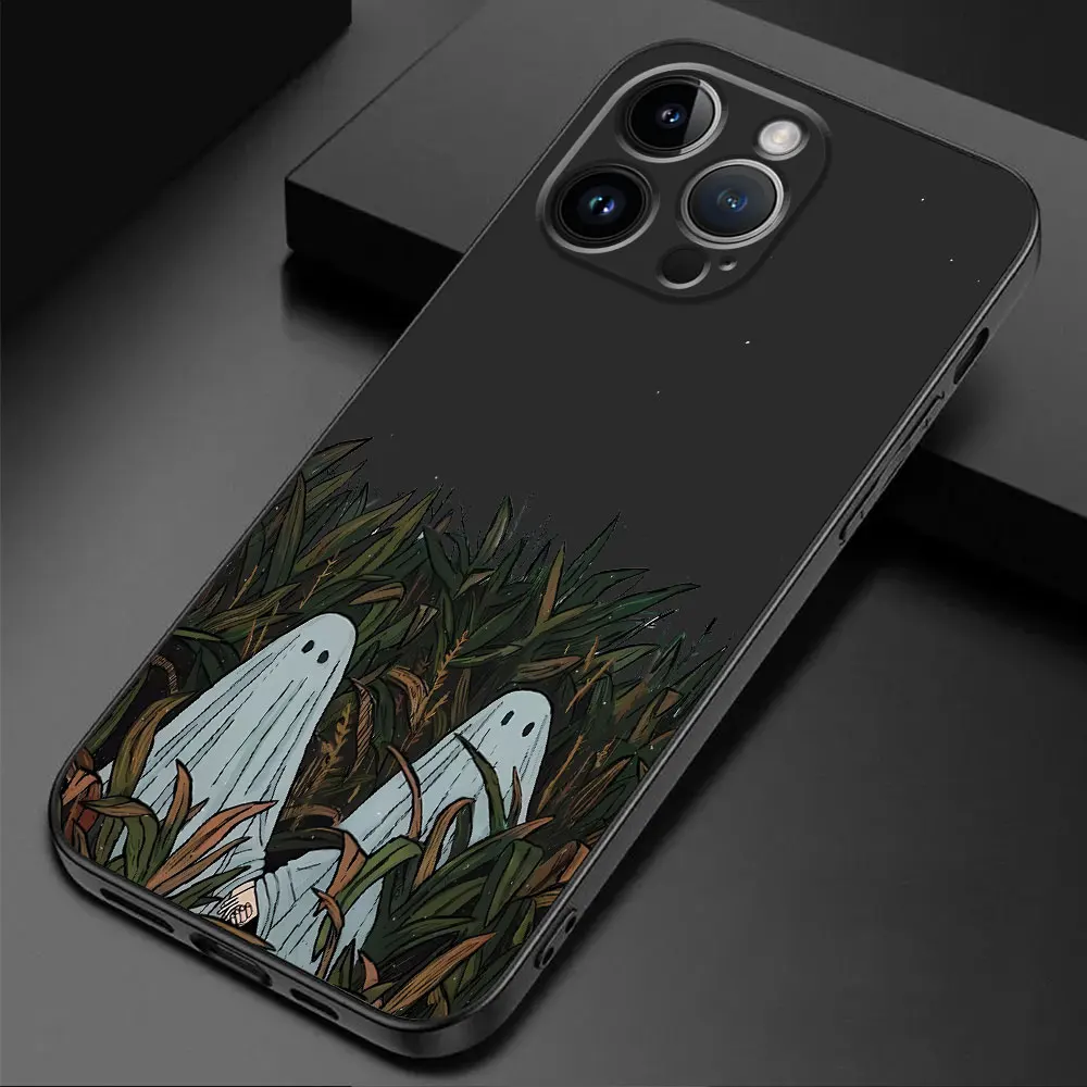 Cover Shell Black Soft Little Ghost Phone Case for Google Pixel 6 Pro 7 Pro 7a 8 Pro 6a