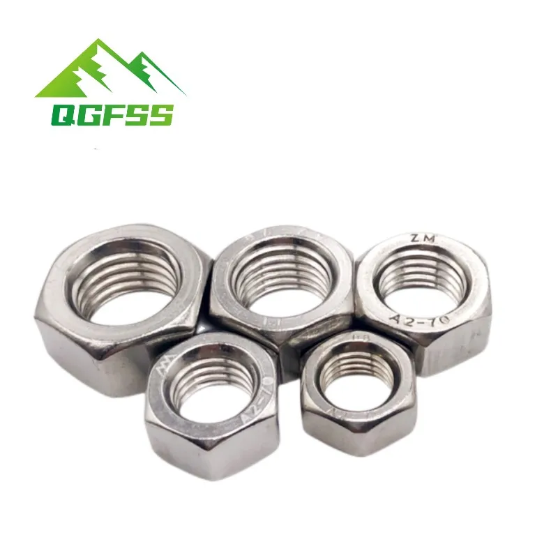 M1 M1.2 M1.4 M1.6 M2 M2.5 M3 M3.5 M4 M5 M6 M8 M10 M12 M16 M20 M24 DIN934 304 Stainless Steel Hex Hexagon Nut