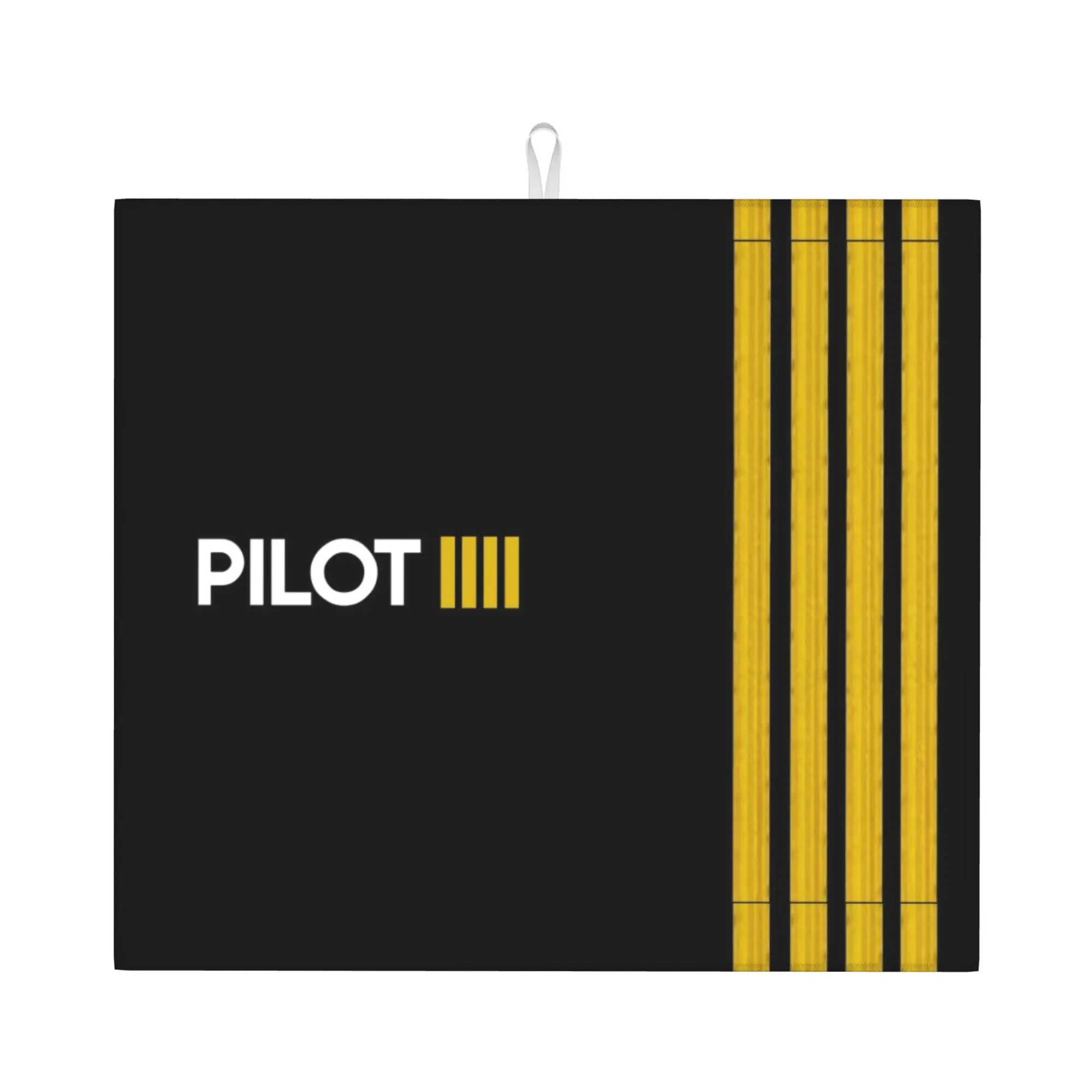 Drying Mat For Kitchen Pilot Captain Stripes Oil Proof Reusable Aviation Airplane Aviator Washable Kitchen Sink Drying Pad