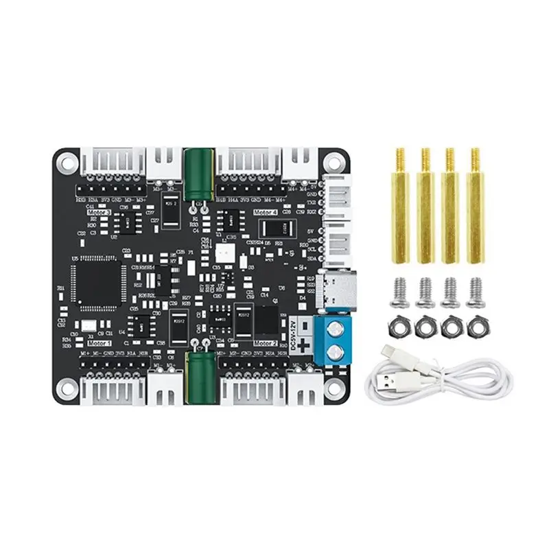 T23C Encoder Motor Driver Board Kit Four-Channel AT8236 Controller Board Module Forstm32, Raspberry Pi, Jetson Controllers