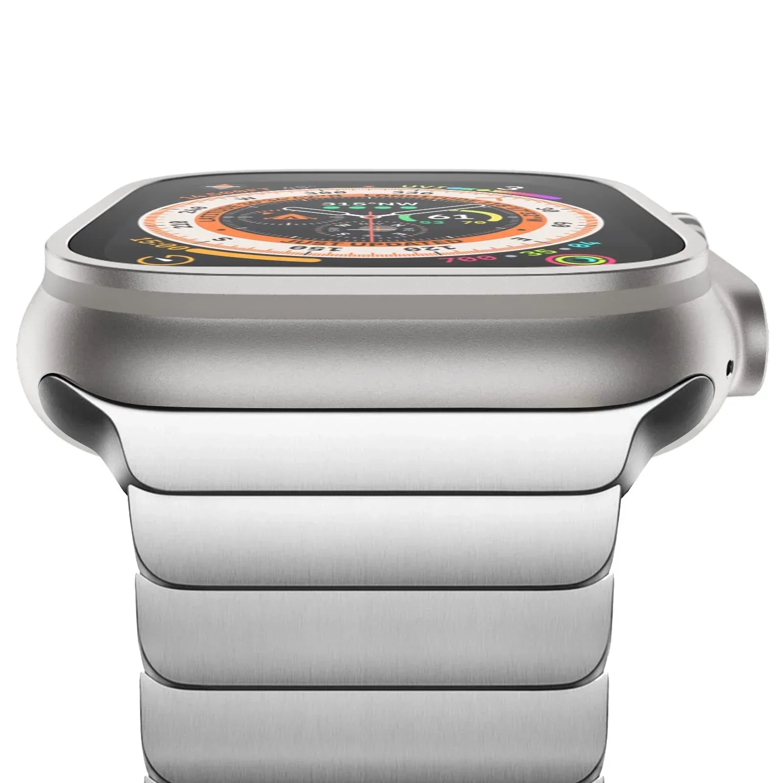 Pulseira de ligação de metal para apple watch 45mm 49mm 44mm 41mm 40mm 46mm 42mm leve iwatch ultra 3 2 1 10 11 9 8 7 6 5 4 se correa