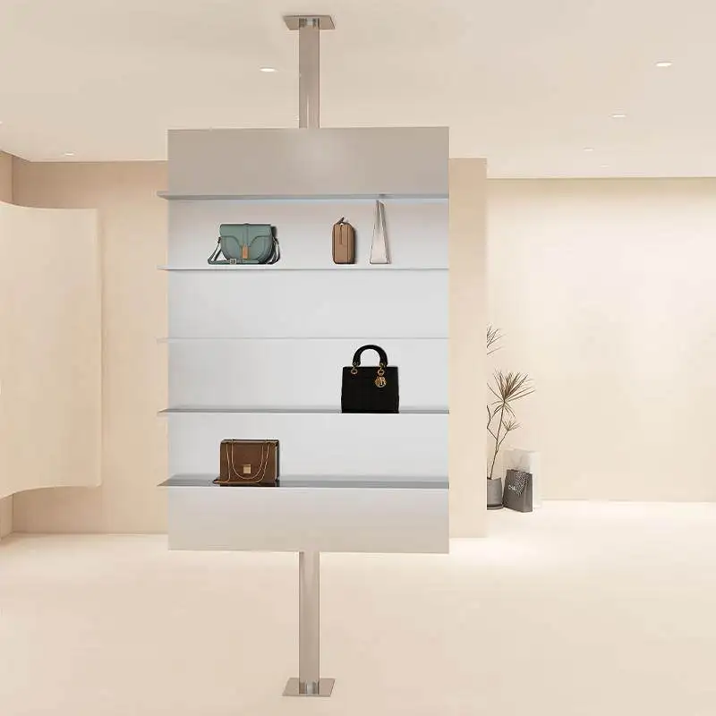 Stainless steel laminate shoe bag display rack wall decoration display rack baffle wall shelf shoe display rack