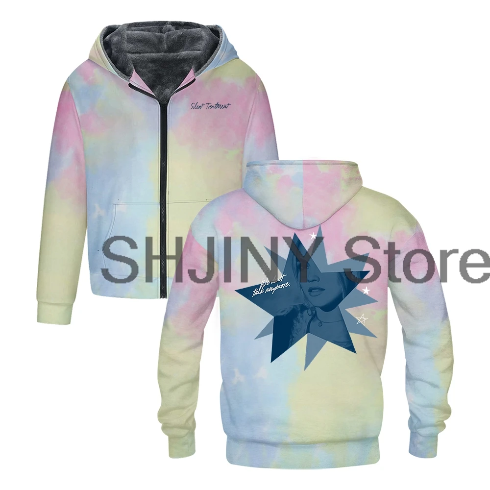 

Freya Skye Silent Treatment Merch Hooded Jacket Parkas Long Sleeve Zip Up Hoodies Men Women Winter Outerwear Coat
