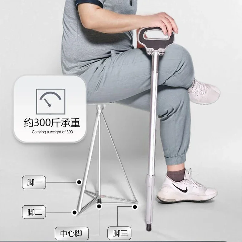 Aluminium alloy Cane stool Climbing and hiking cane Elderly people taking walks for leisure Mountaineering and hiking tools