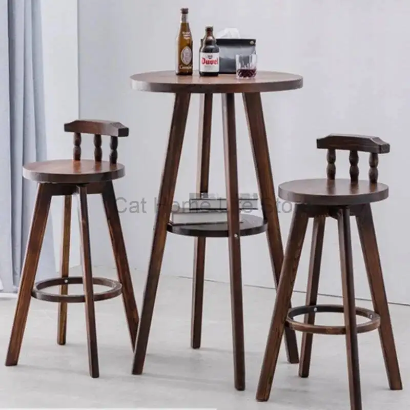 

Барный стол из цельного дерева, круглый балкон, ресторан Tavolo Cucina, барный стол, кофейная мебель для пожилых людей Tavolo Da Pranzo FYBT