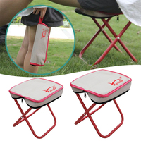 Portable Folding Camping Stool with Storage Bag, Ultralight Fishing Footstool, Slacker Chair for Outdoor