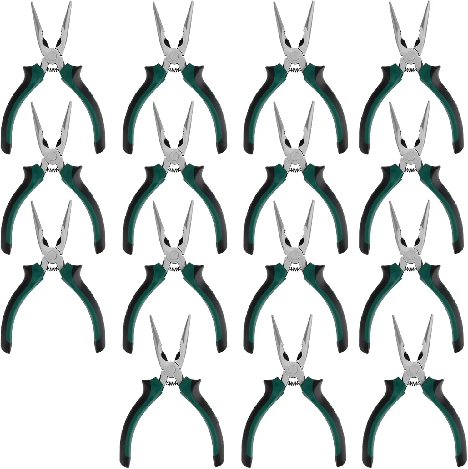 

15 Pack 6 Inch Needle Nose Pliers with Wire Cutter, Insulated Handle for Cutting and Bending Wire